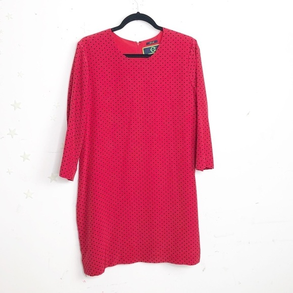 C Wonder Red silk polkadot dress - Picture 5 of 7
